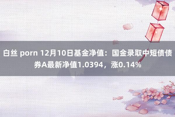 白丝 porn 12月10日基金净值：国金录取中短债债券A最新净值1.0394，涨0.14%