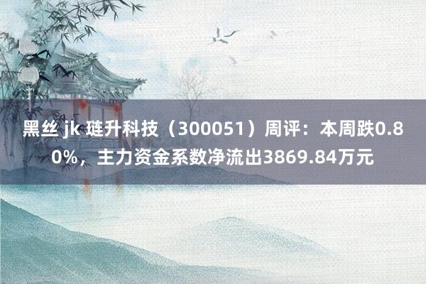 黑丝 jk 琏升科技（300051）周评：本周跌0.80%，主力资金系数净流出3869.84万元