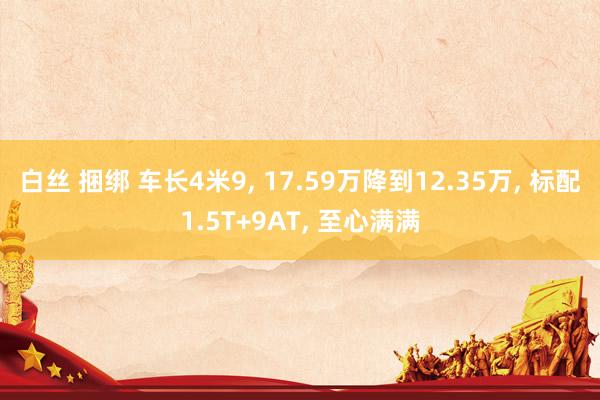 白丝 捆绑 车长4米9, 17.59万降到12.35万, 标配1.5T+9AT, 至心满满