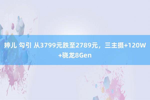 婷儿 勾引 从3799元跌至2789元，三主摄+120W+骁龙8Gen