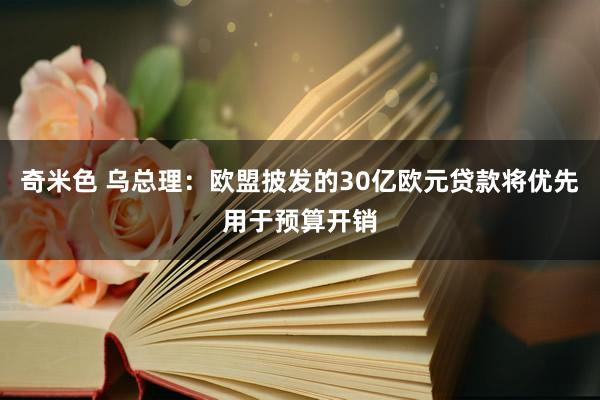 奇米色 乌总理：欧盟披发的30亿欧元贷款将优先用于预算开销