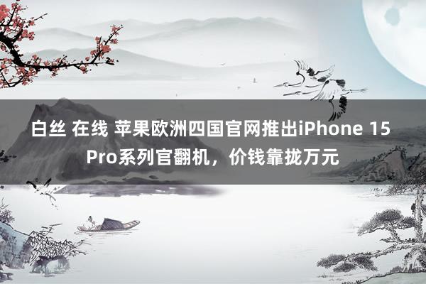 白丝 在线 苹果欧洲四国官网推出iPhone 15 Pro系列官翻机，价钱靠拢万元