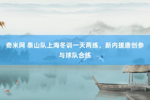 奇米网 泰山队上海冬训一天两练，新内援唐创参与球队合练