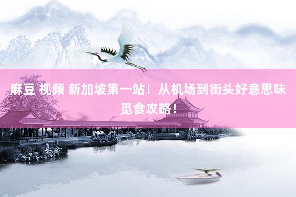 麻豆 视频 新加坡第一站！从机场到街头好意思味觅食攻略！