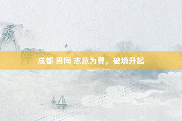 成都 男同 志意为翼，破境升起