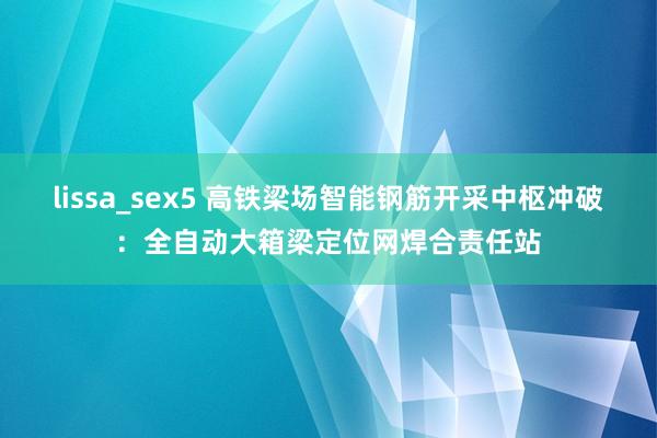 lissa_sex5 高铁梁场智能钢筋开采中枢冲破：全自动大箱梁定位网焊合责任站