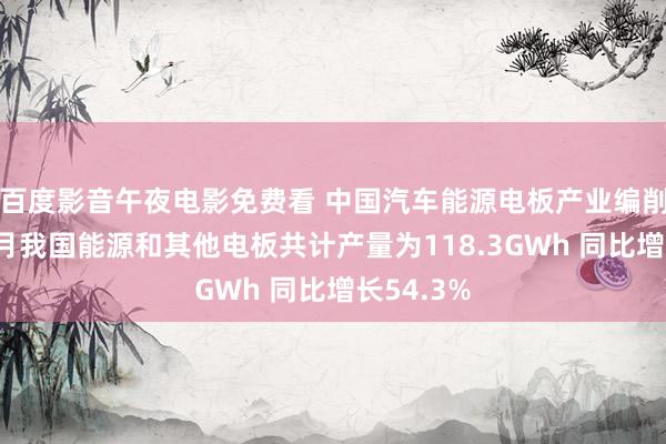 百度影音午夜电影免费看 中国汽车能源电板产业编削定约：3月我国能源和其他电板共计产量为118.3GWh 同比增长54.3%