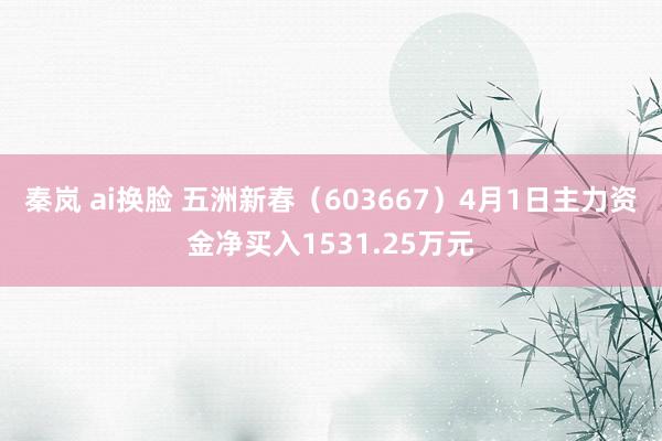 秦岚 ai换脸 五洲新春（603667）4月1日主力资金净买入1531.25万元