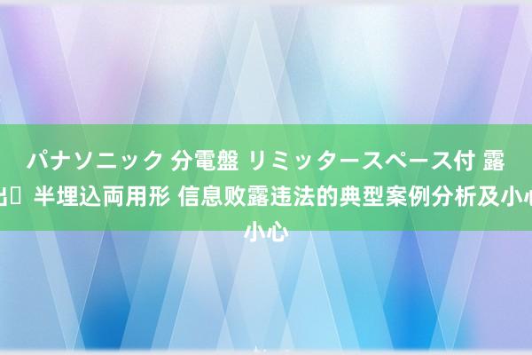 パナソニック 分電盤 リミッタースペース付 露出・半埋込両用形 信息败露违法的典型案例分析及小心