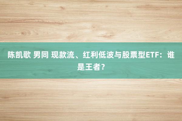 陈凯歌 男同 现款流、红利低波与股票型ETF：谁是王者？