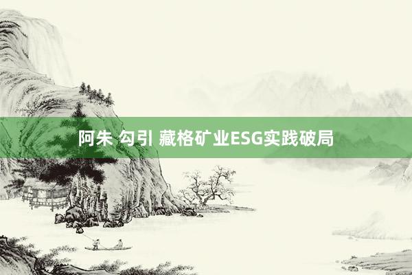 阿朱 勾引 藏格矿业ESG实践破局