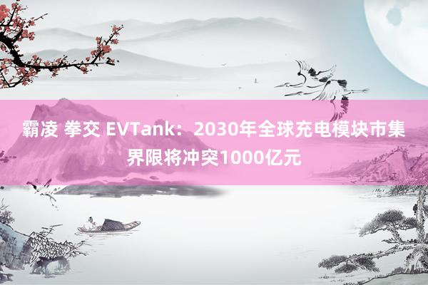 霸凌 拳交 EVTank：2030年全球充电模块市集界限将冲突1000亿元
