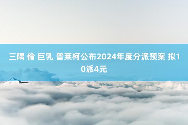 三隅 倫 巨乳 普莱柯公布2024年度分派预案 拟10派4元