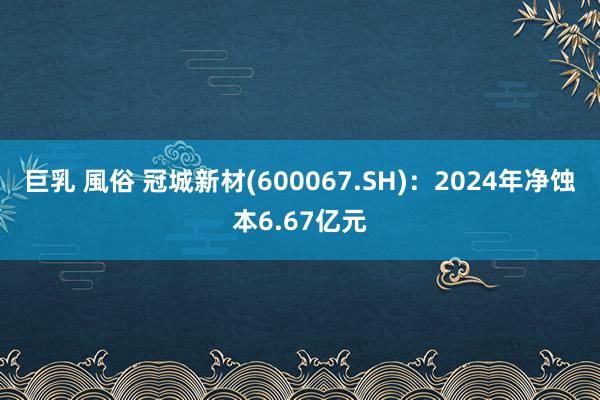 巨乳 風俗 冠城新材(600067.SH)：2024年净蚀本6.67亿元