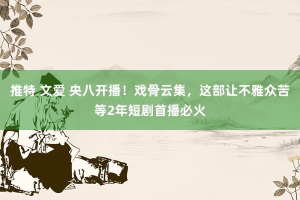推特 文爱 央八开播！戏骨云集，这部让不雅众苦等2年短剧首播
